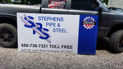 4x8 Custom Aluminum sign - Marcum Custom Graphics