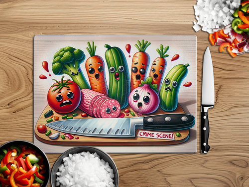 Funny Glass Cutting Board - Marcum Custom Graphics