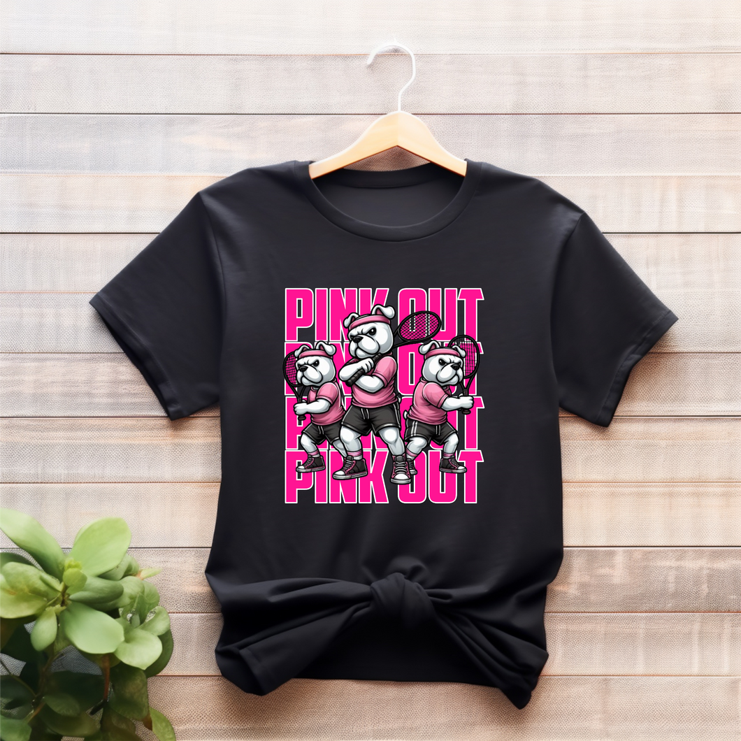 Bulldogs Pink Out Tennis t-shirt - Marcum Custom Graphics