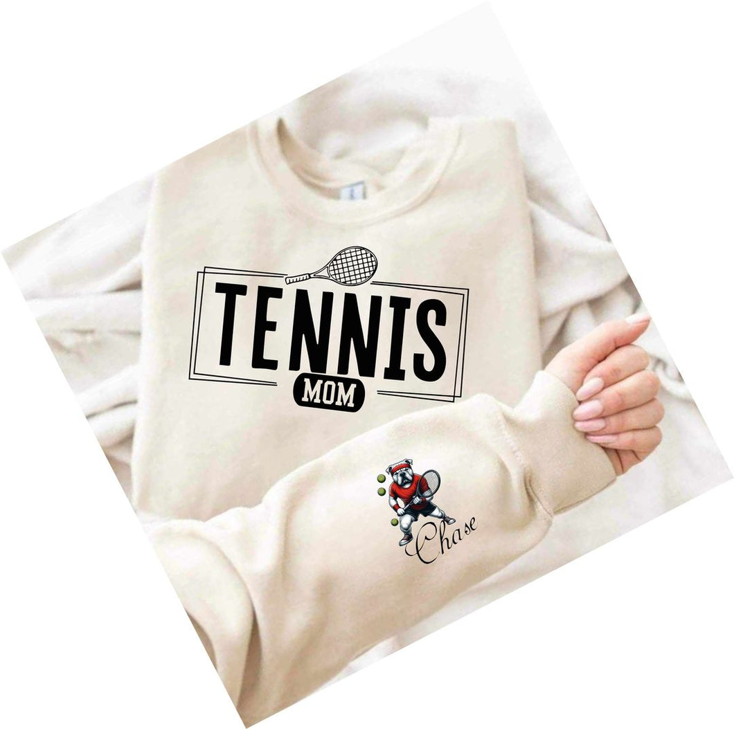 Tennis Mom shirt bulldog sleeve - Marcum Custom Graphics