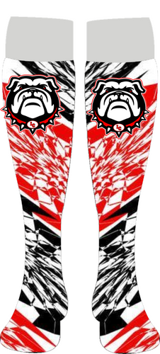 Tye Dye Bulldog Tube Socks - Marcum Custom Graphics