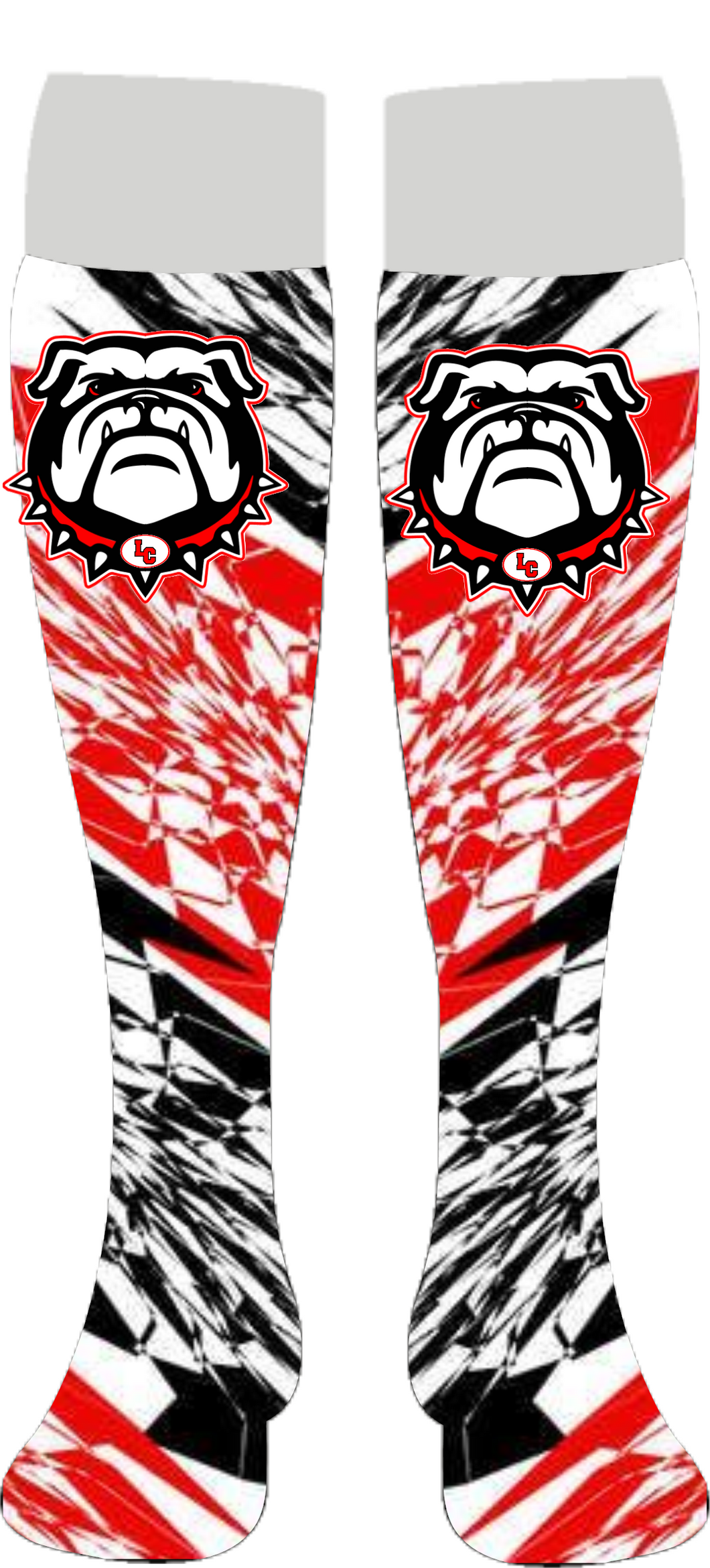 Tye Dye Bulldog Tube Socks - Marcum Custom Graphics