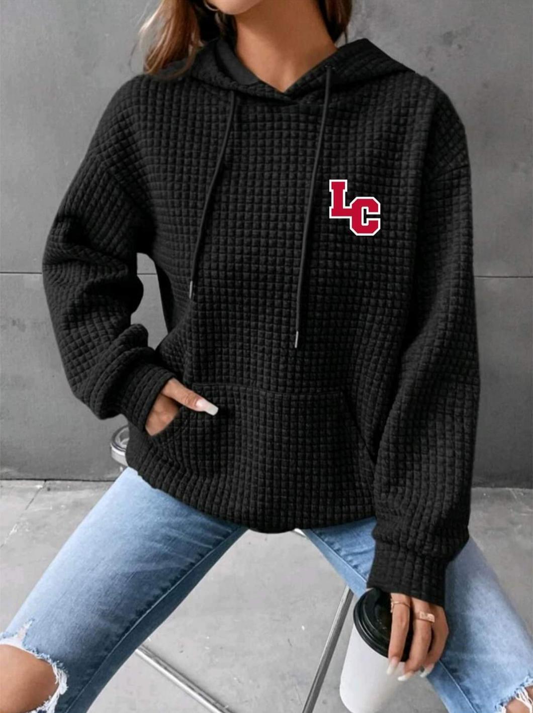 LC Bulldogs quilted hoodie - Marcum Custom Graphics