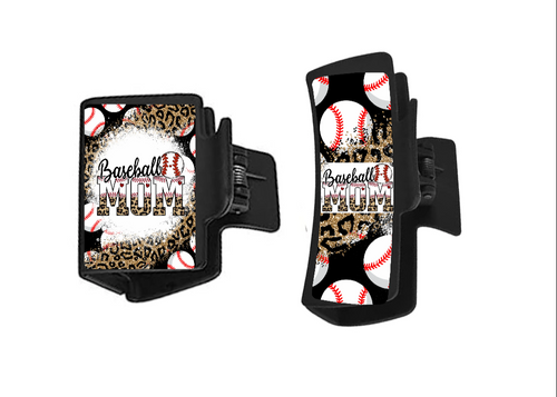 Baseball mom claw hair clip - Marcum Custom Graphics