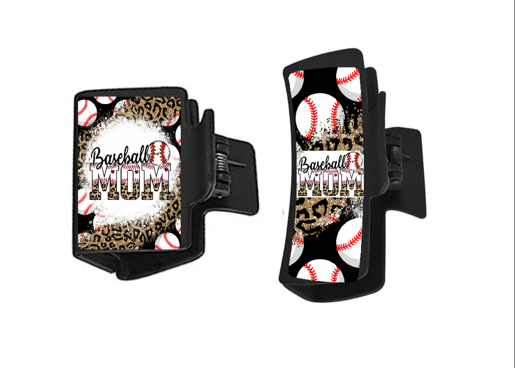 Baseball mom claw hair clip - Marcum Custom Graphics