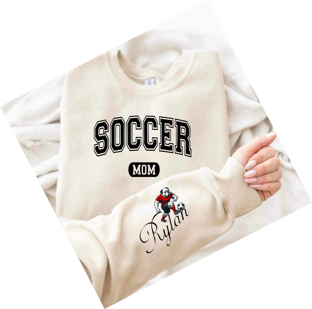 Soccer Mom shirt bulldog sleeve - Marcum Custom Graphics