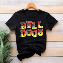 Bulldogs Baseball or Softball Staggered t-shirt