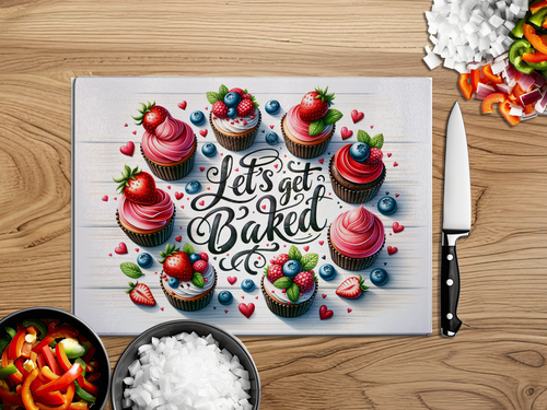 Funny Glass Cutting Board for the baker - Marcum Custom Graphics