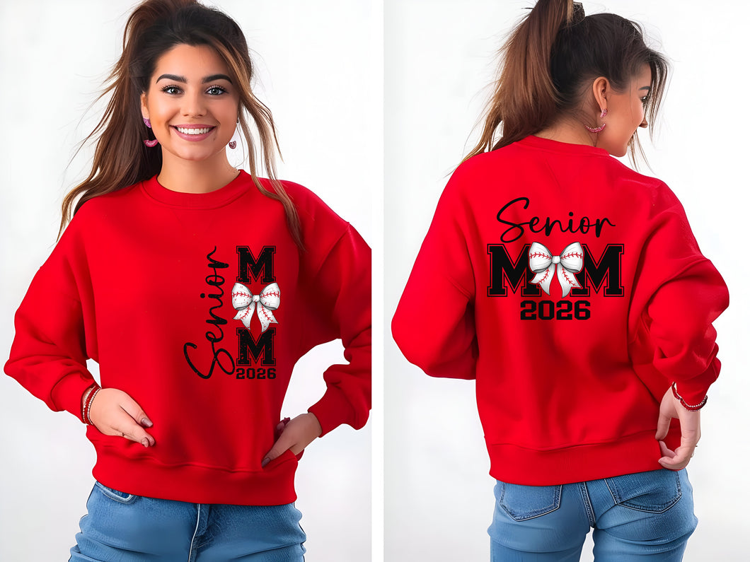 Senior Baseball Bow Mom Shirt
