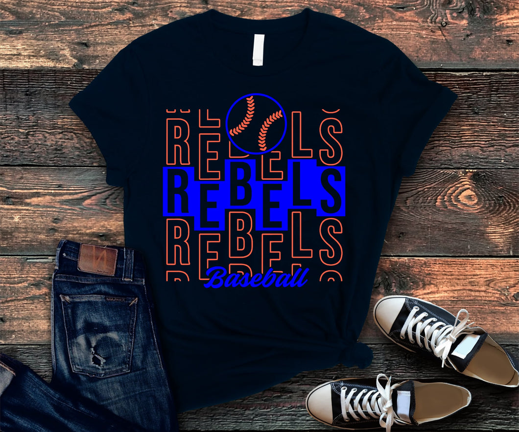 Tolsia  Rebels Baseball tshirt