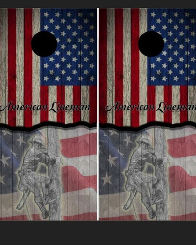 Lineman cornhole - Marcum Custom Graphics
