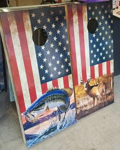 Hunting fishing cornhole - Marcum Custom Graphics
