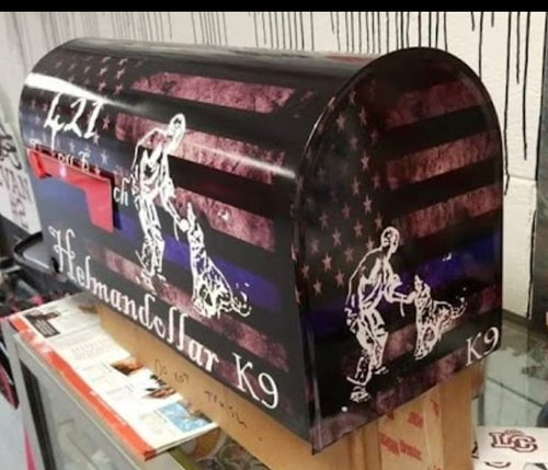 Custom logo mailbox - Marcum Custom Graphics