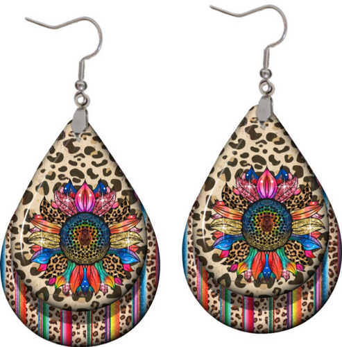 Colorful teardrop earrings - Marcum Custom Graphics