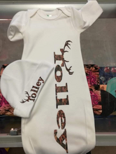 Personalized Baby Gown and cap - Marcum Custom Graphics