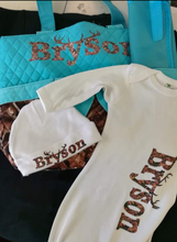 Personalized Baby Gown and cap - Marcum Custom Graphics