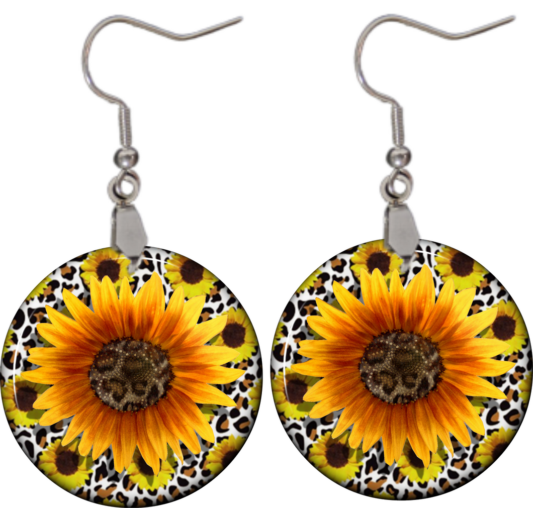 Sunflower Circle earrings - Marcum Custom Graphics