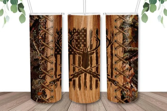 Deer Hunting skinny  Tumbler - Marcum Custom Graphics
